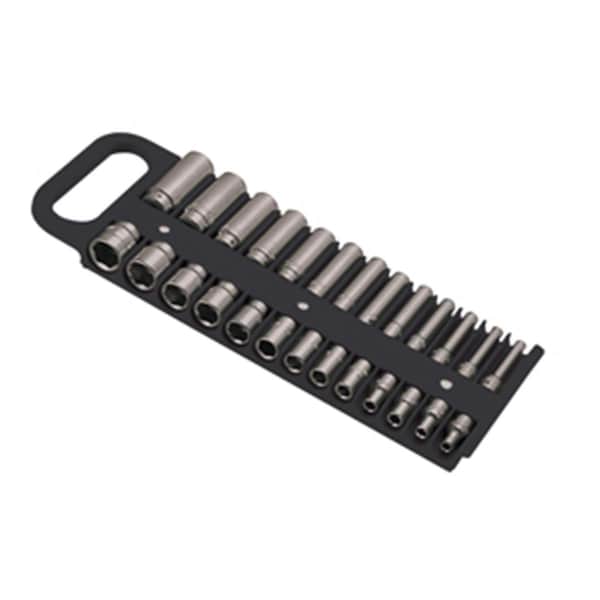 Tool Time 40130 0.25 Inch 26 Piece Socket Holder - Black, 26PK TO278909 - main